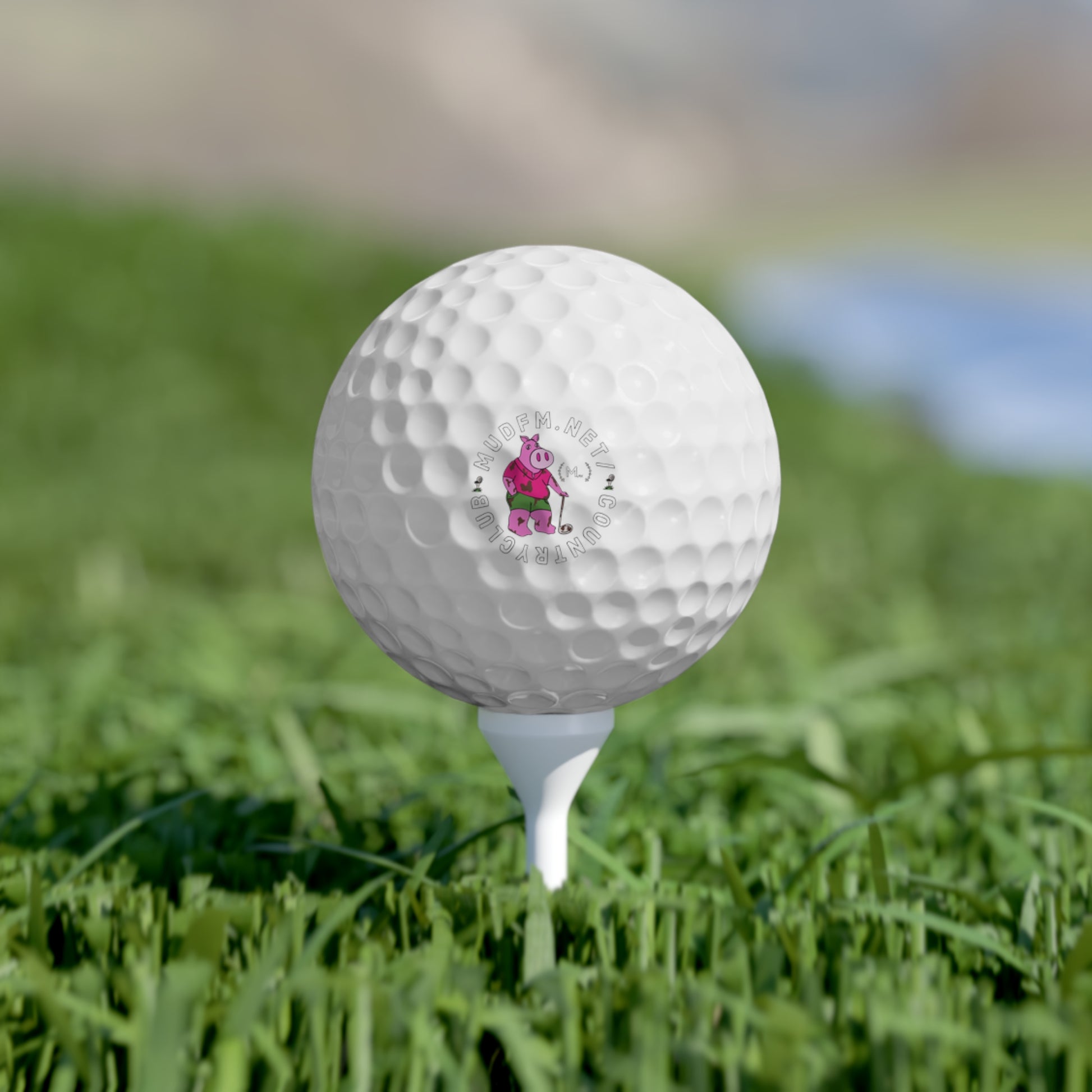 MudFM.net/Country Club Golf Balls, 6pcs - mudfm