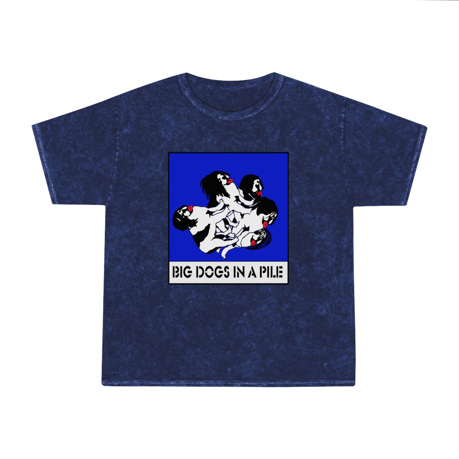 Big Dogs in a Pile - Retro Mineral Wash Shirt