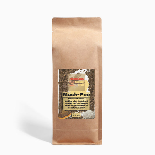 Mush-Fee - A Muddy Mushroom Coffee Fusion - Lion’s Mane & Chaga 16oz - mudfm