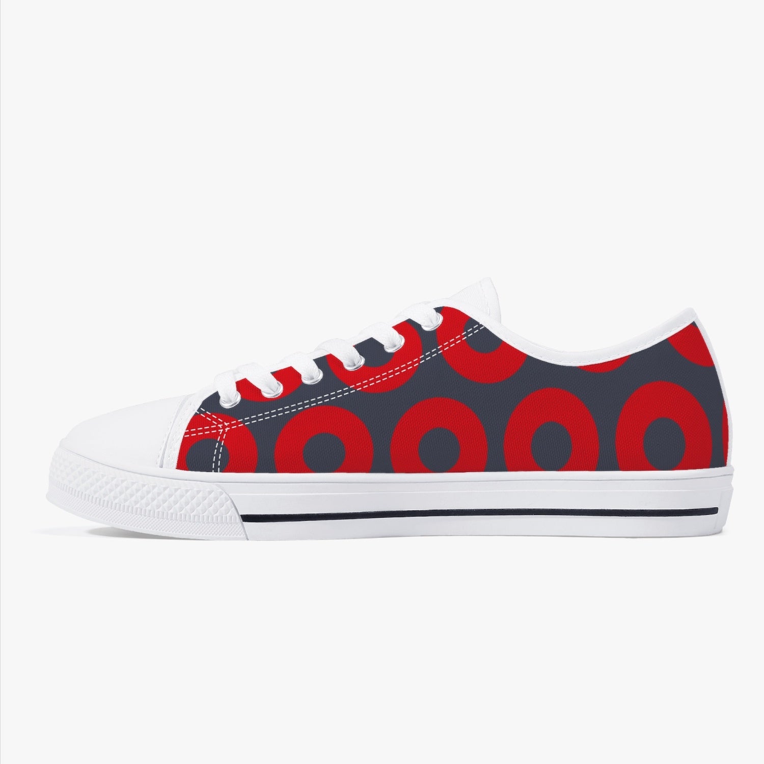 Vacuum Cleaner Classic Low-Top Canvas Shoes - White/Black - mudfm