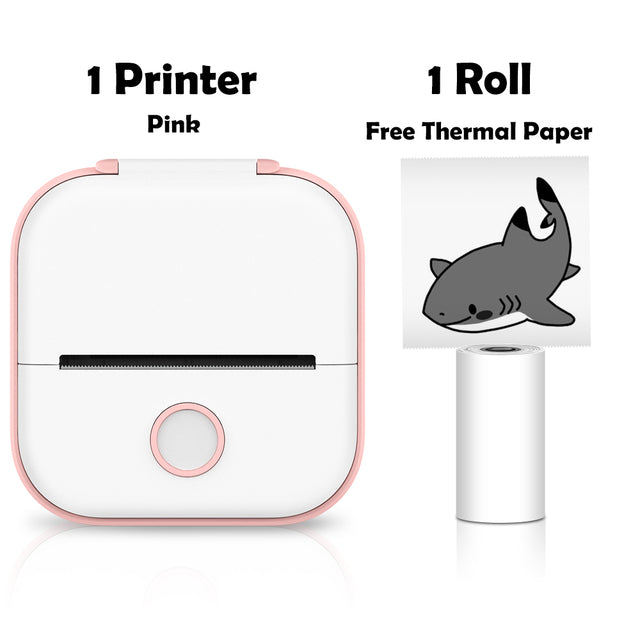 Bluetooth-Compatible Pocket Printer Thermal Printer - mudfm