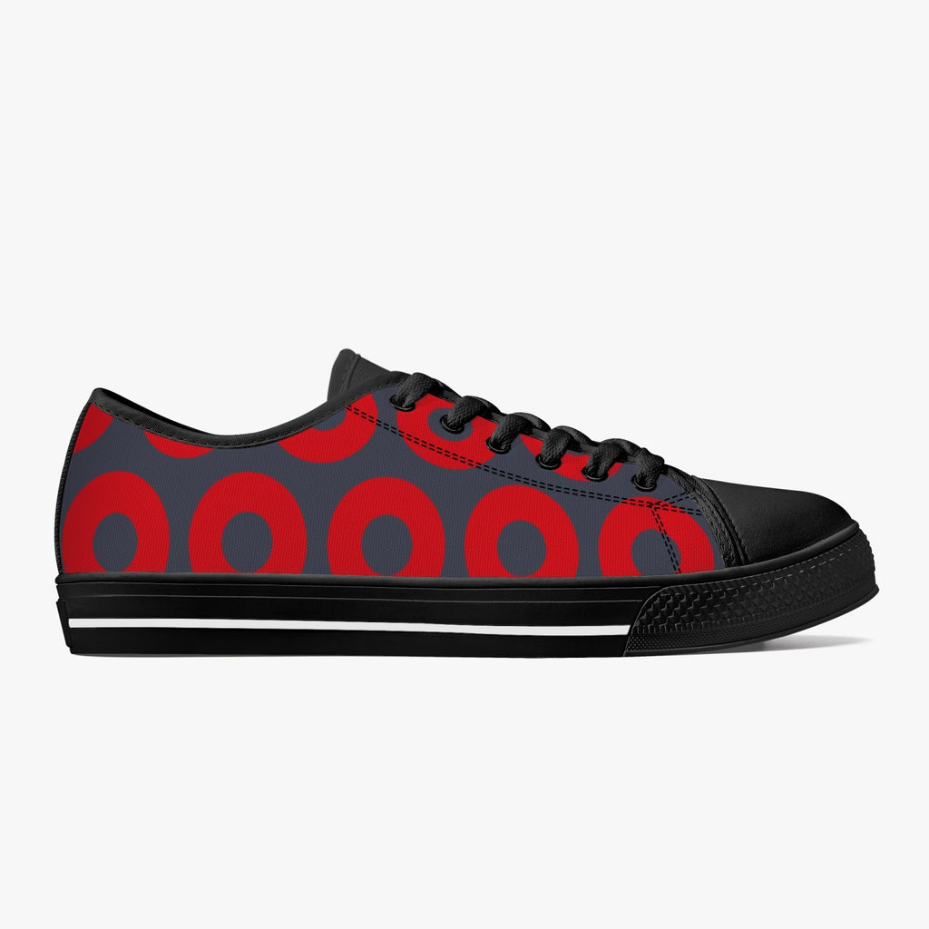 Vacuum Cleaner Classic Low-Top Canvas Shoes - White/Black - mudfm