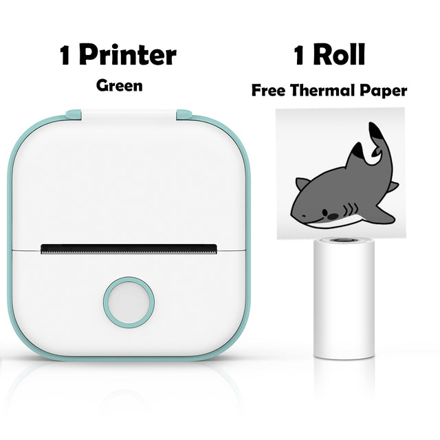 Bluetooth-Compatible Pocket Printer Thermal Printer - mudfm