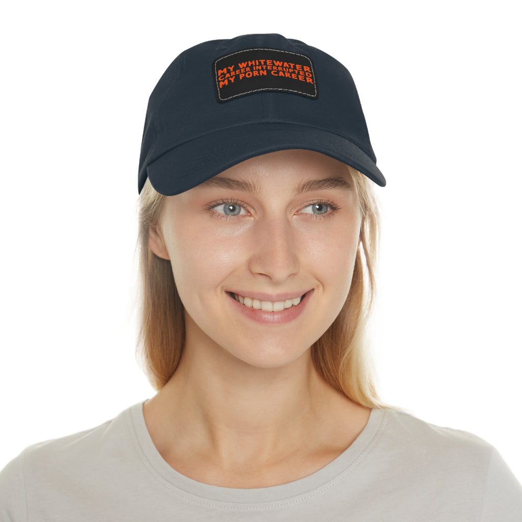 Dad Hat with Leather Patch (Rectangle) - mudfm