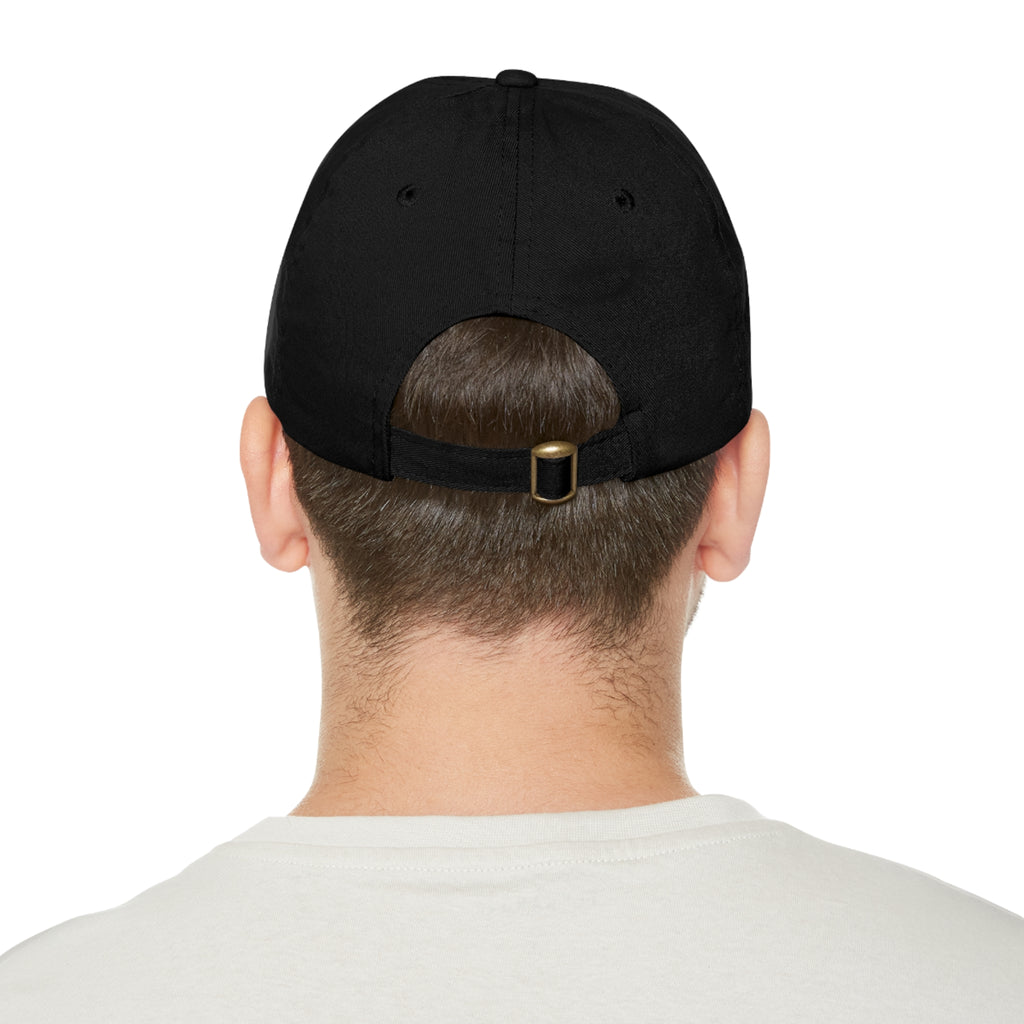 Dad Hat with Leather Patch (Rectangle) - mudfm