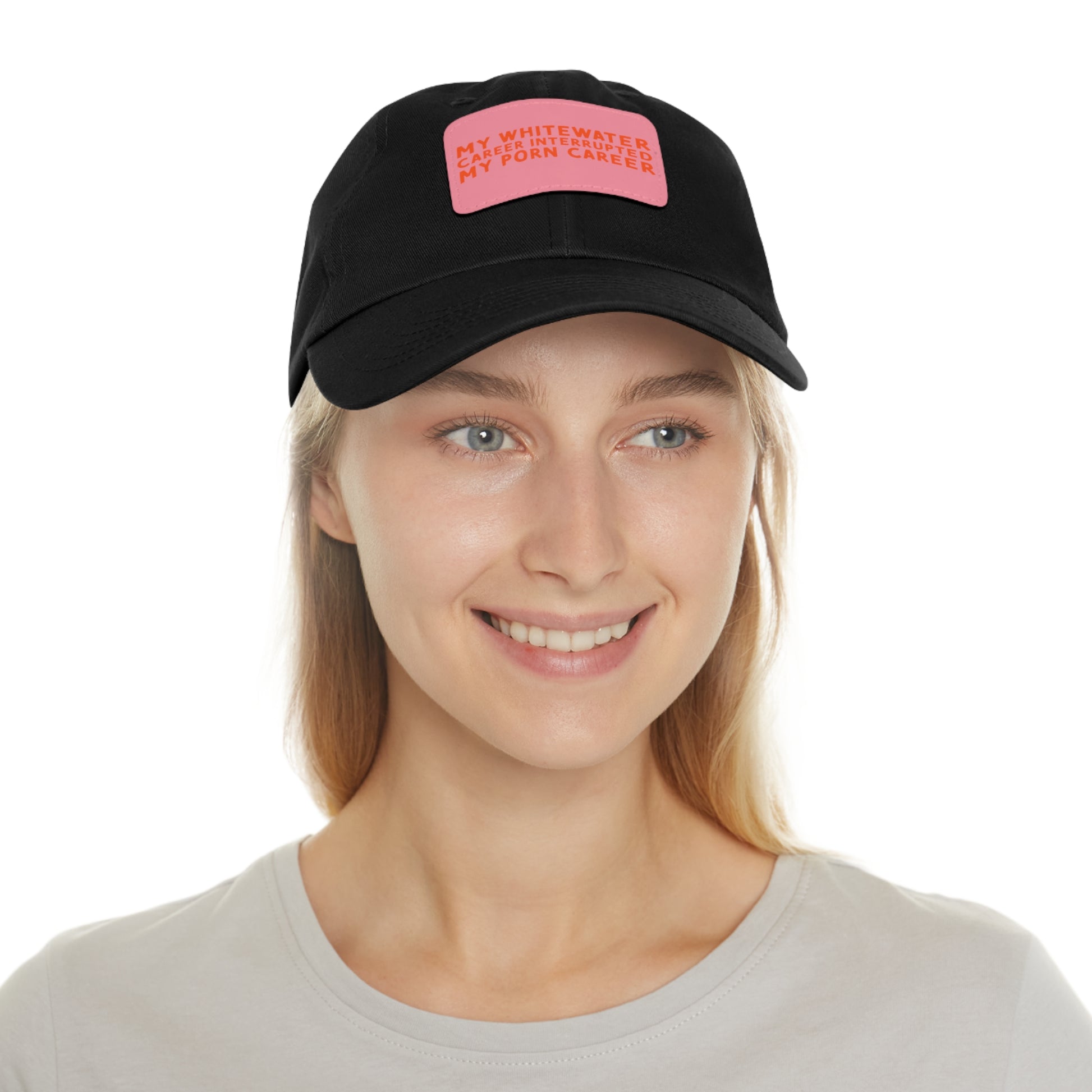 Dad Hat with Leather Patch (Rectangle) - mudfm