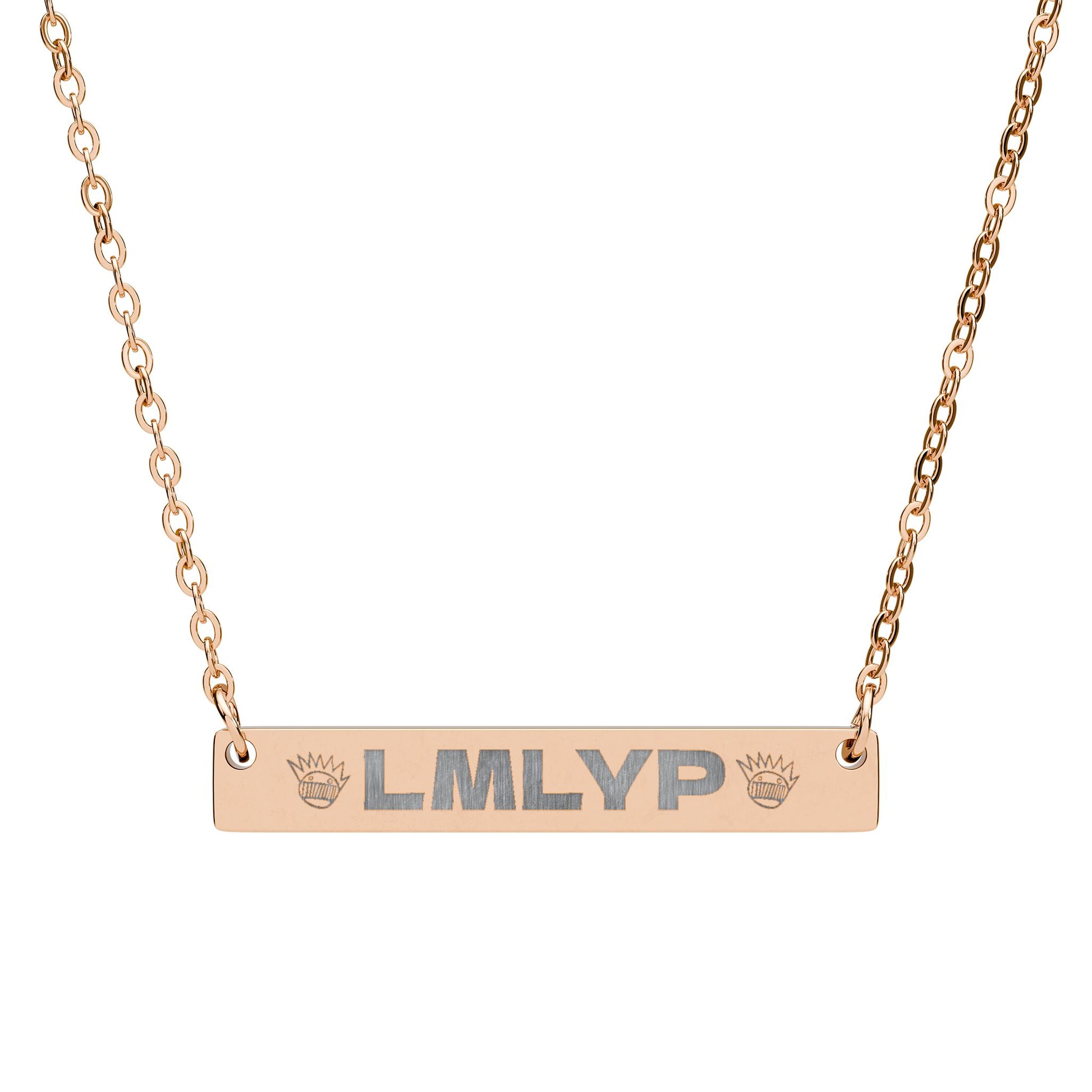 Engraved Horizontal Bar Necklace —LMLYP - Ween
