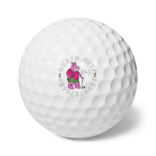 MudFM.net/Country Club Golf Balls, 6pcs - mudfm