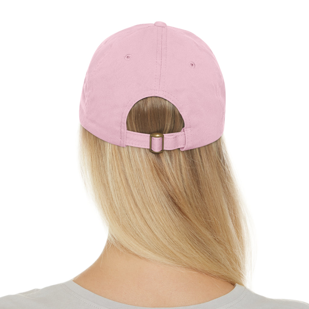 Dad Hat with Leather Patch (Rectangle) - mudfm