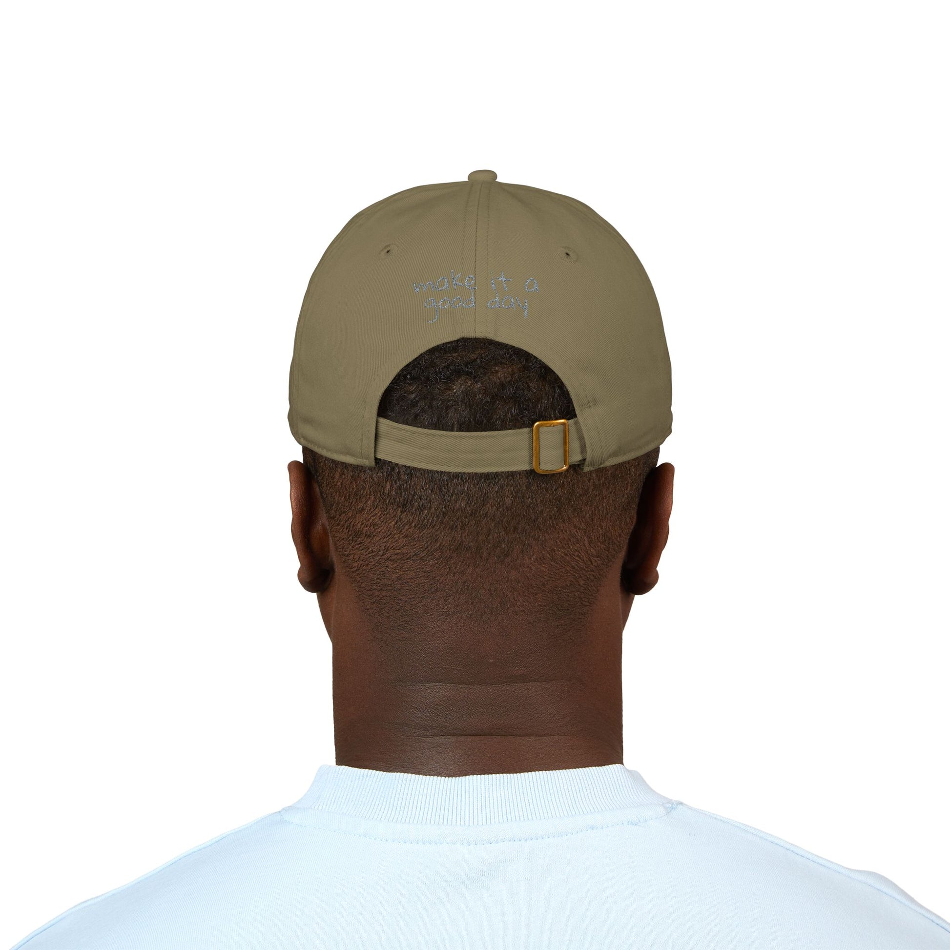 Organic Baseball Cap - 'Make It A Good Day' Embroidered