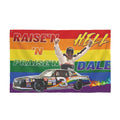 Raise'n Hell 'N Praise'n Dale Racing Pride Flag - Double-Sided Nascar Tribute Banner