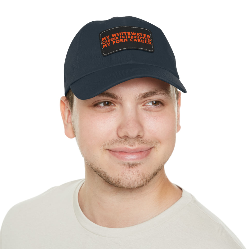 Dad Hat with Leather Patch (Rectangle) - mudfm