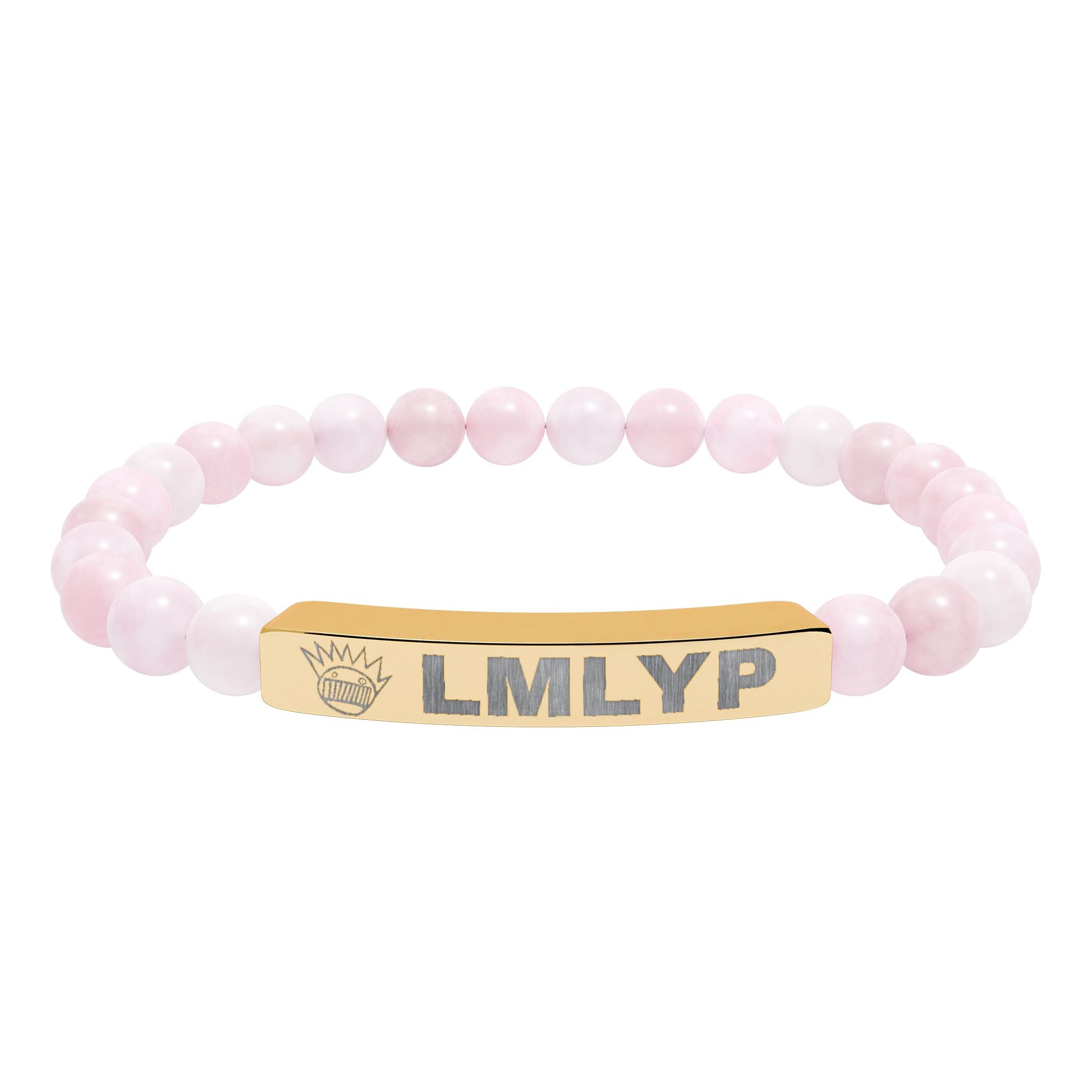 Engraved Natural Stone Bead Bracelet — Ween - LMLYP