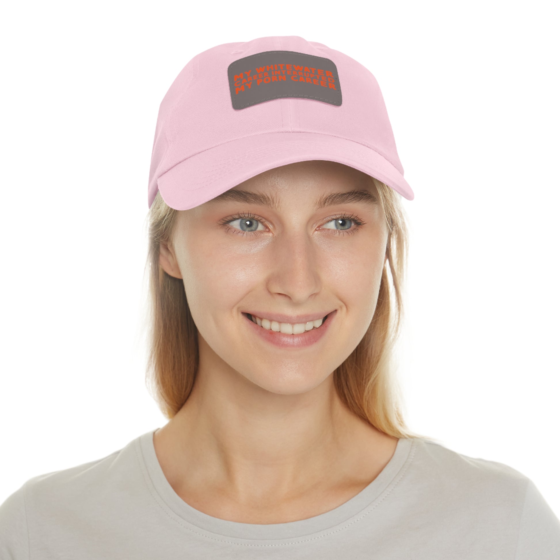 Dad Hat with Leather Patch (Rectangle) - mudfm