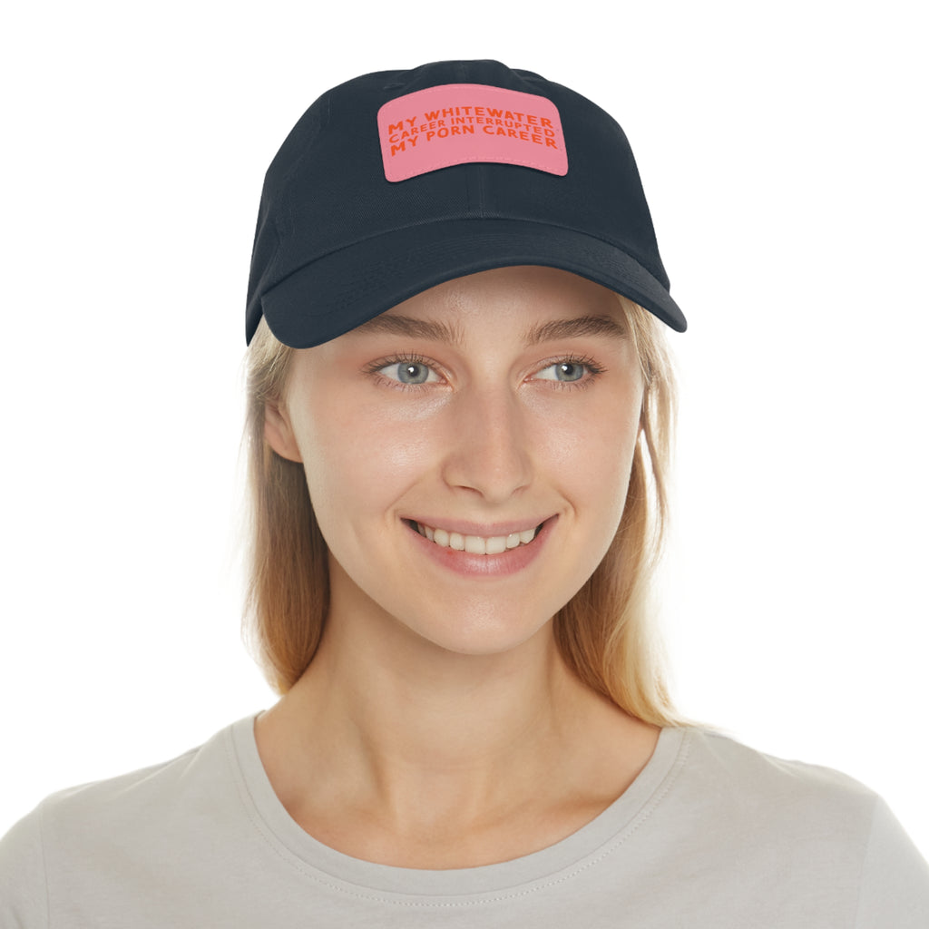 Dad Hat with Leather Patch (Rectangle) - mudfm