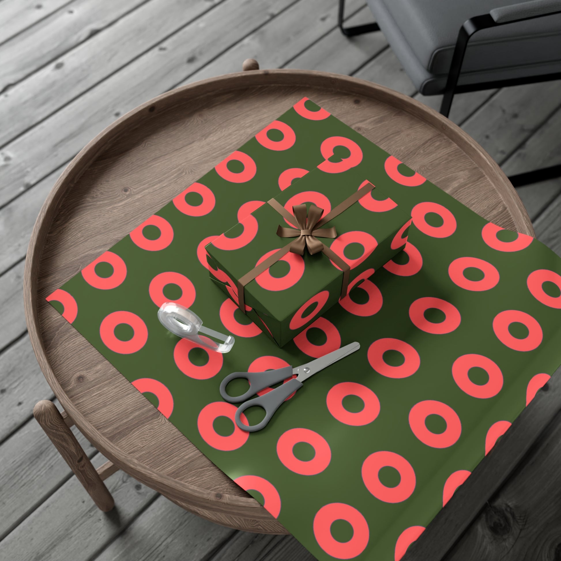 Phishy Holiday Wrapping Paper - Red and Green