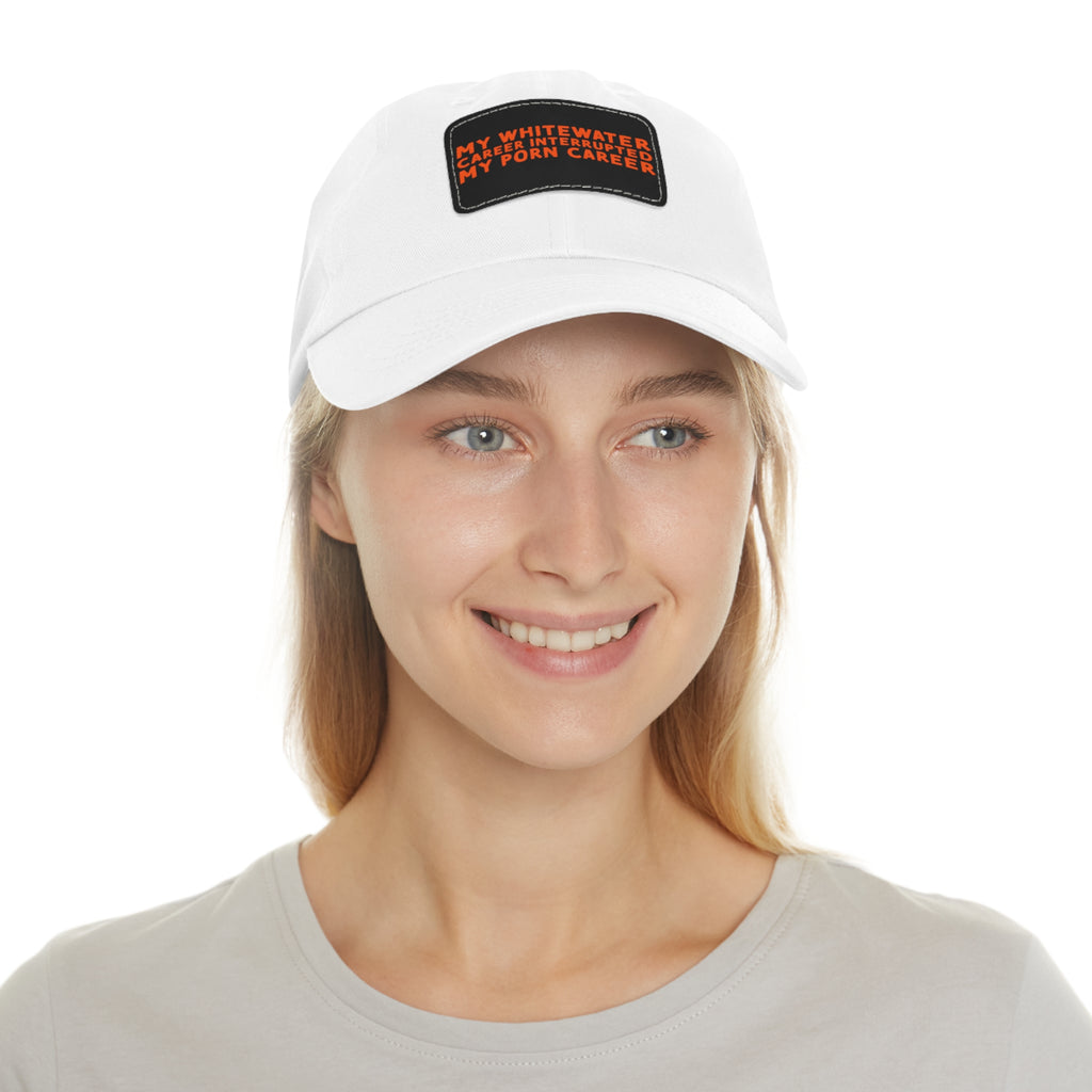 Dad Hat with Leather Patch (Rectangle) - mudfm