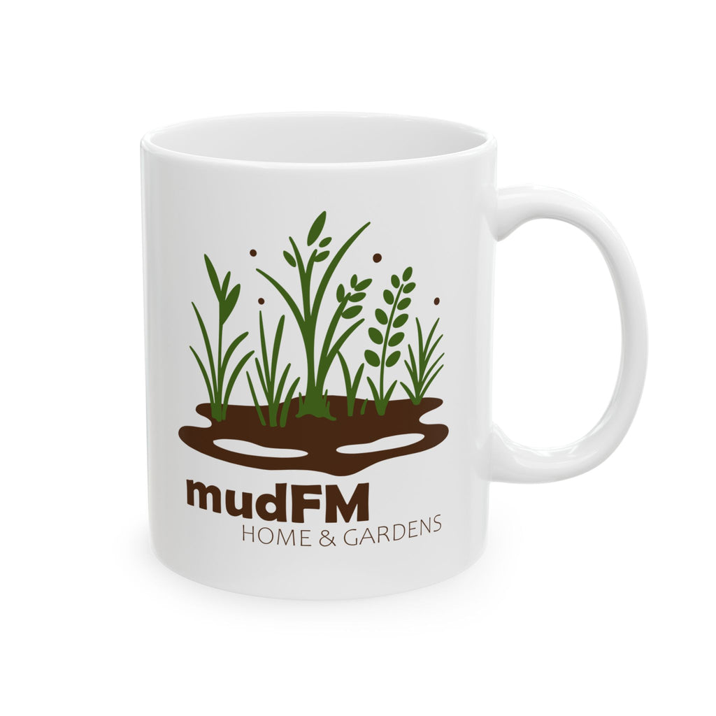 mudFM Home and Gardens - Ceramic Mug - 11oz & 15oz - Perfect Gift for Plant Lovers and Gardeners