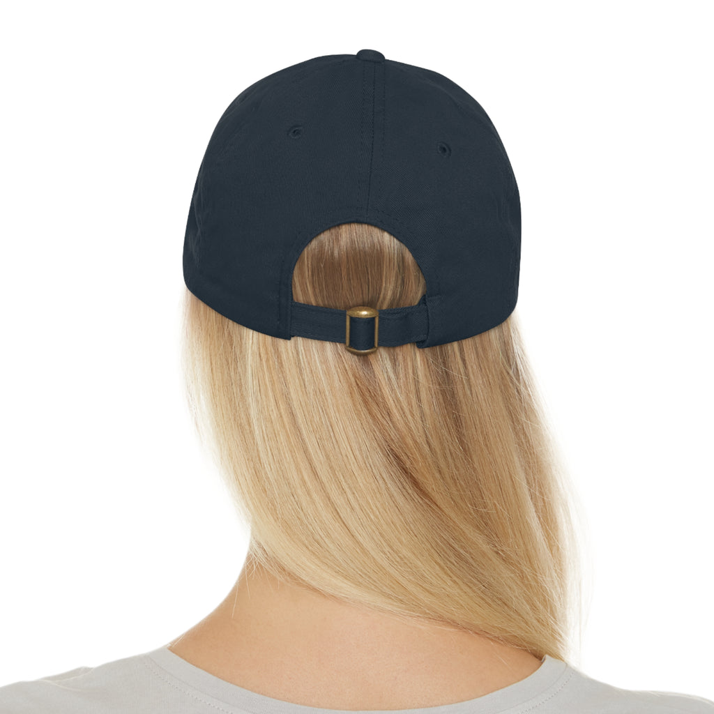 Dad Hat with Leather Patch (Rectangle) - mudfm