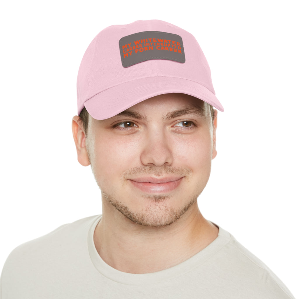 Dad Hat with Leather Patch (Rectangle) - mudfm
