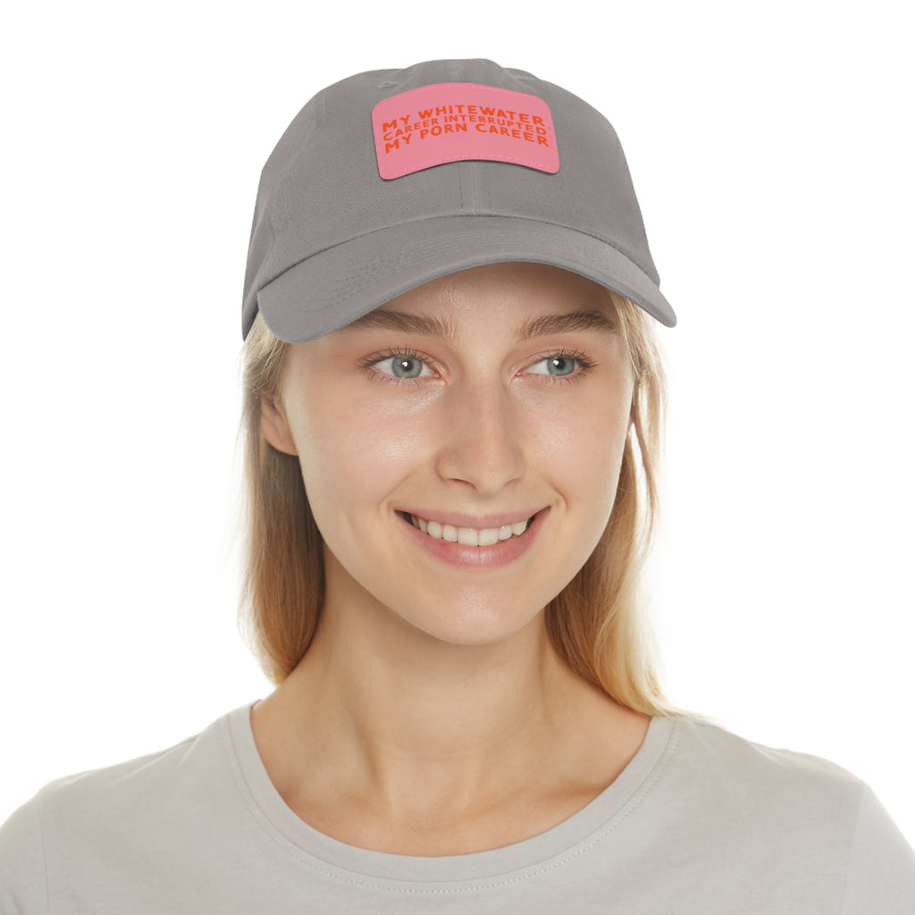 Dad Hat with Leather Patch (Rectangle) - mudfm