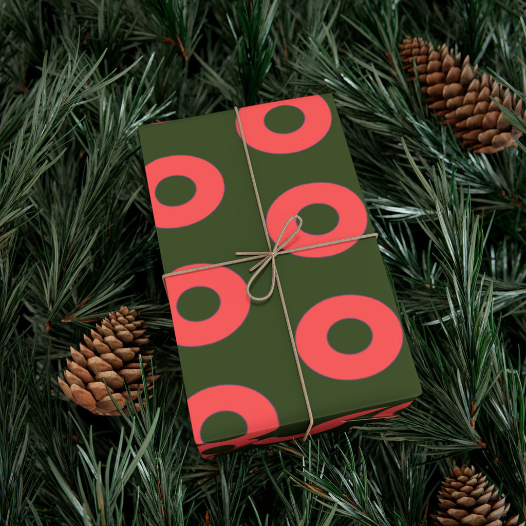 Phishy Holiday Wrapping Paper - Red and Green