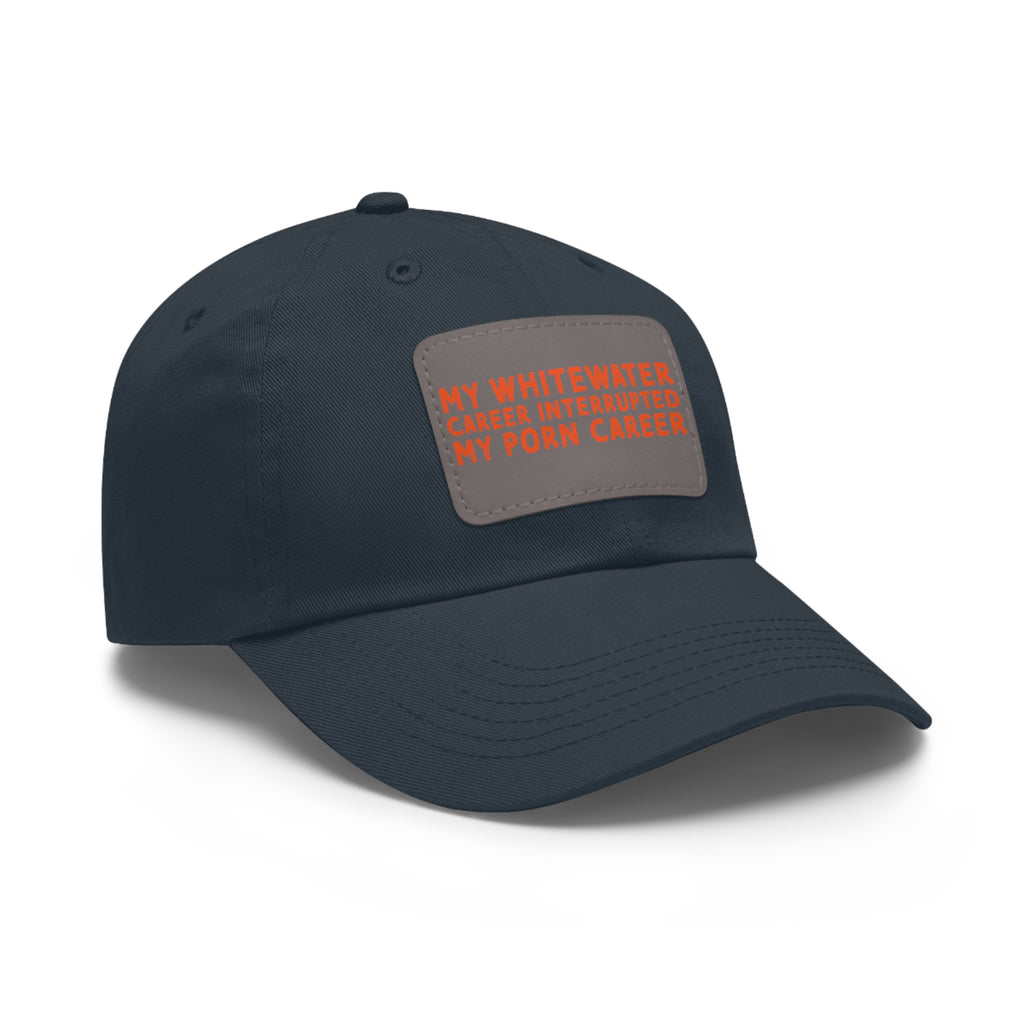 Dad Hat with Leather Patch (Rectangle) - mudfm