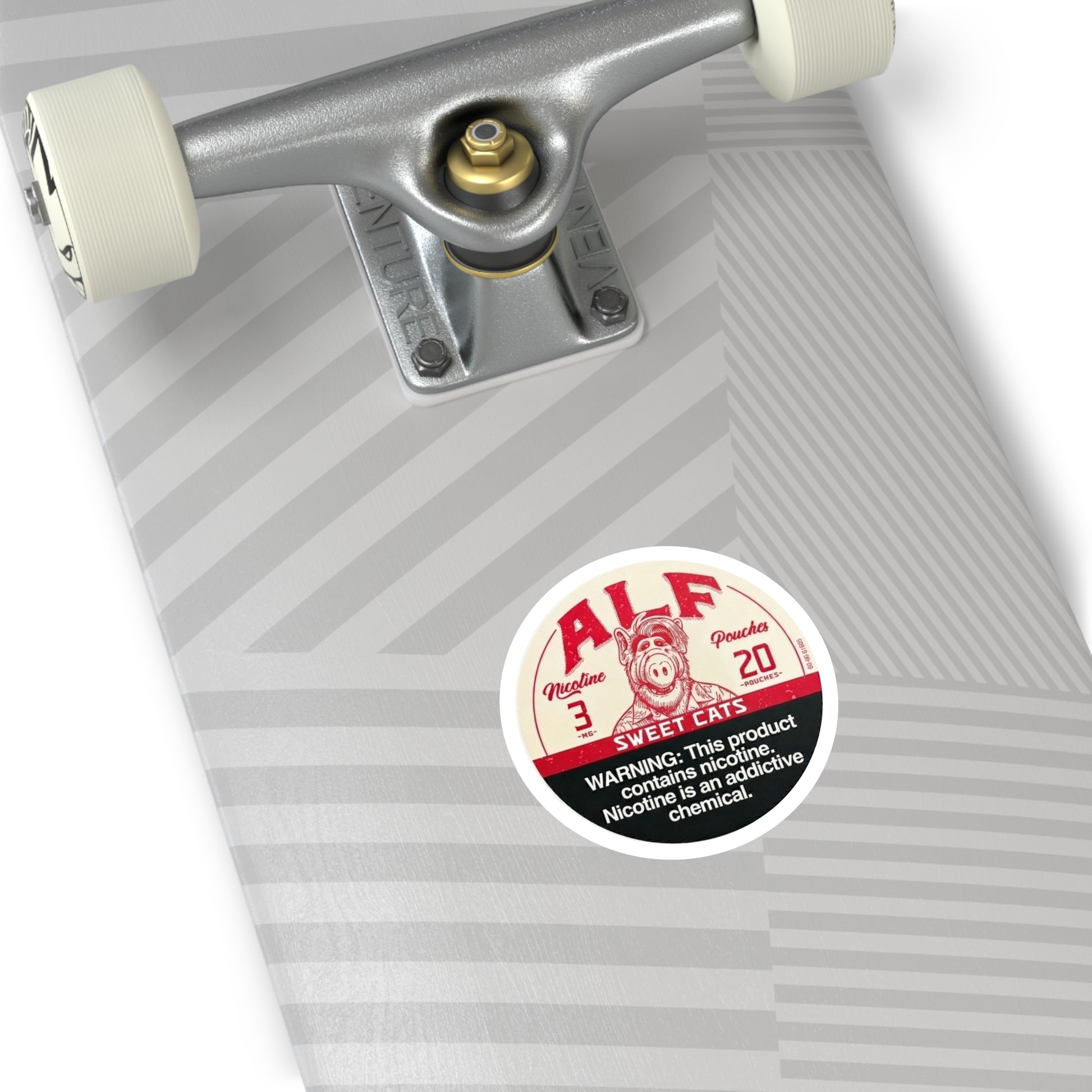 ALF Nicotine Pouches - Round Stickers, Indoor\Outdoor