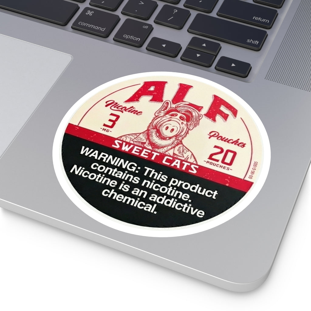 ALF Nicotine Pouches - Round Stickers, Indoor\Outdoor
