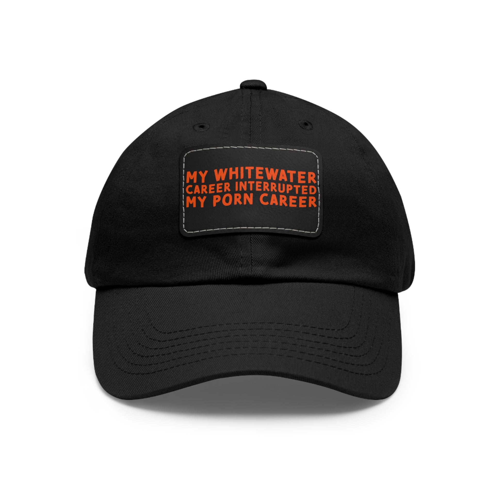 Dad Hat with Leather Patch (Rectangle) - mudfm