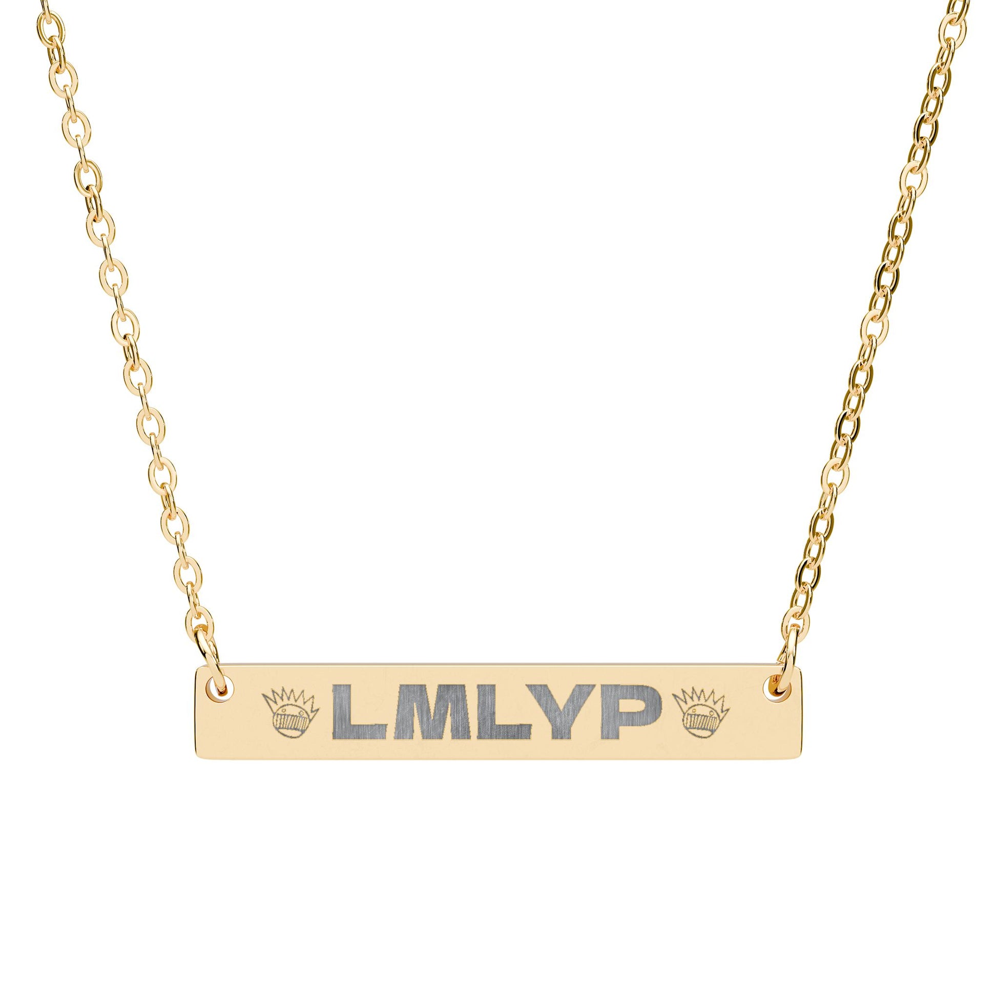 Engraved Horizontal Bar Necklace —LMLYP - Ween