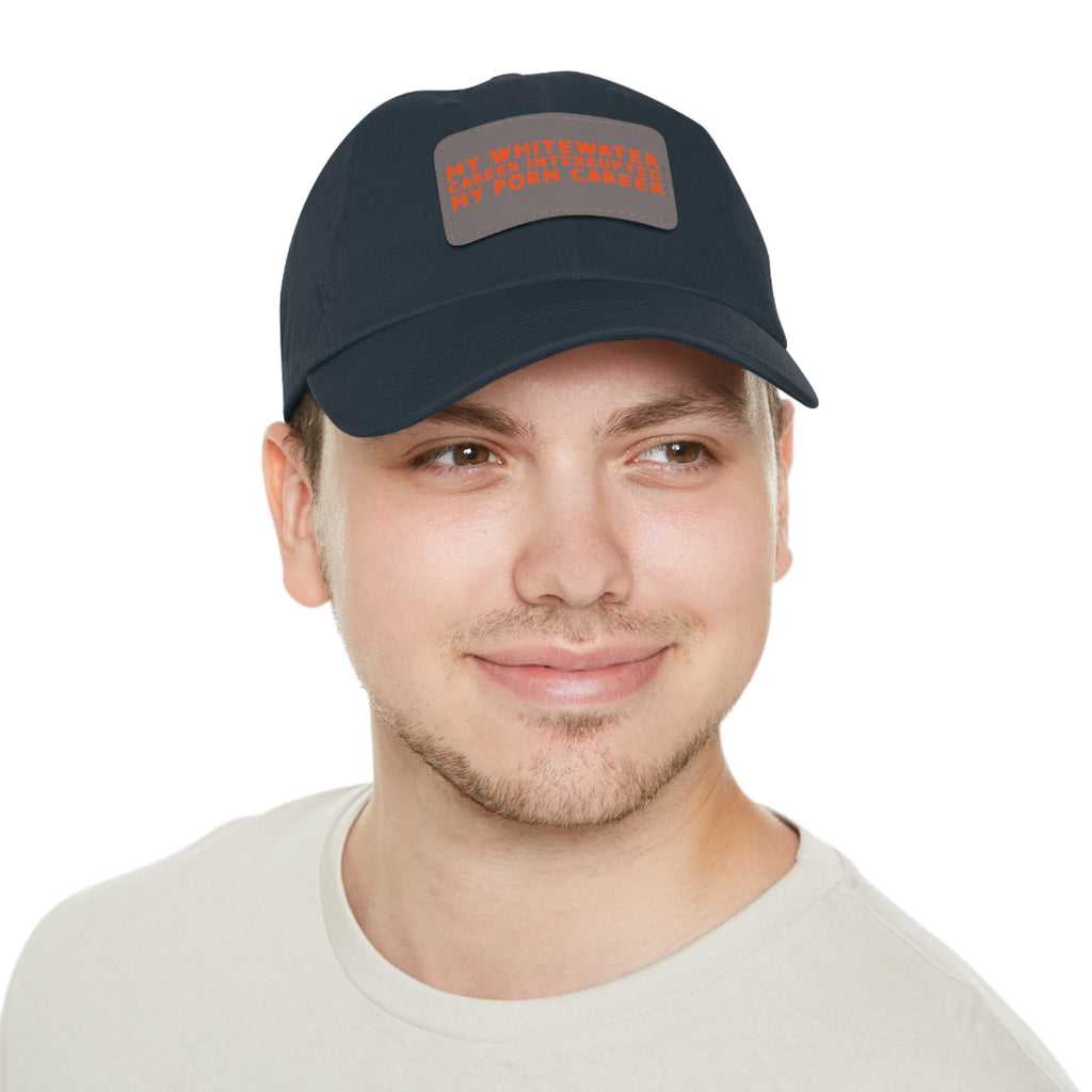 Dad Hat with Leather Patch (Rectangle) - mudfm