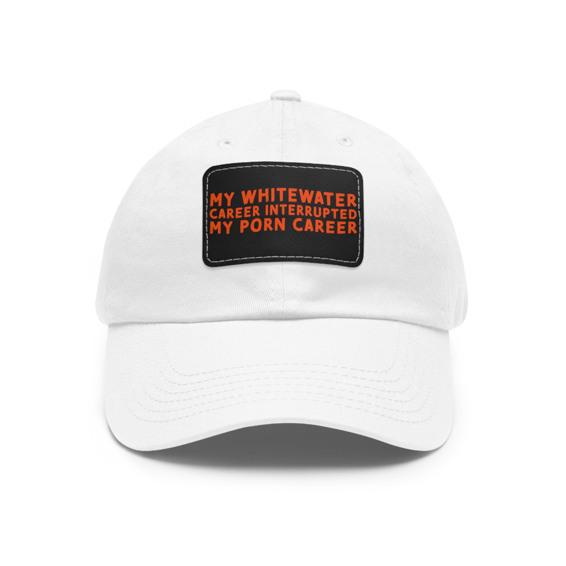 Dad Hat with Leather Patch (Rectangle) - mudfm