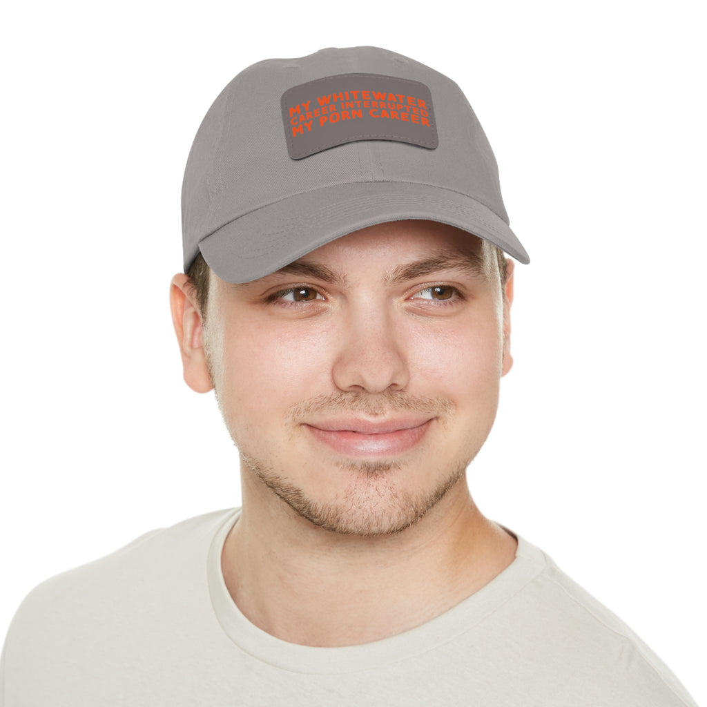 Dad Hat with Leather Patch (Rectangle) - mudfm