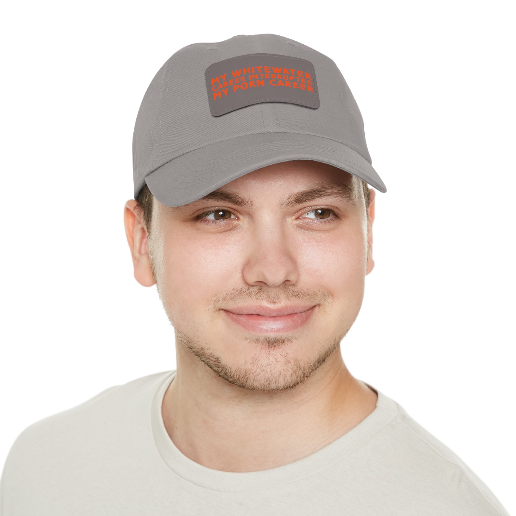 Dad Hat with Leather Patch (Rectangle) - mudfm