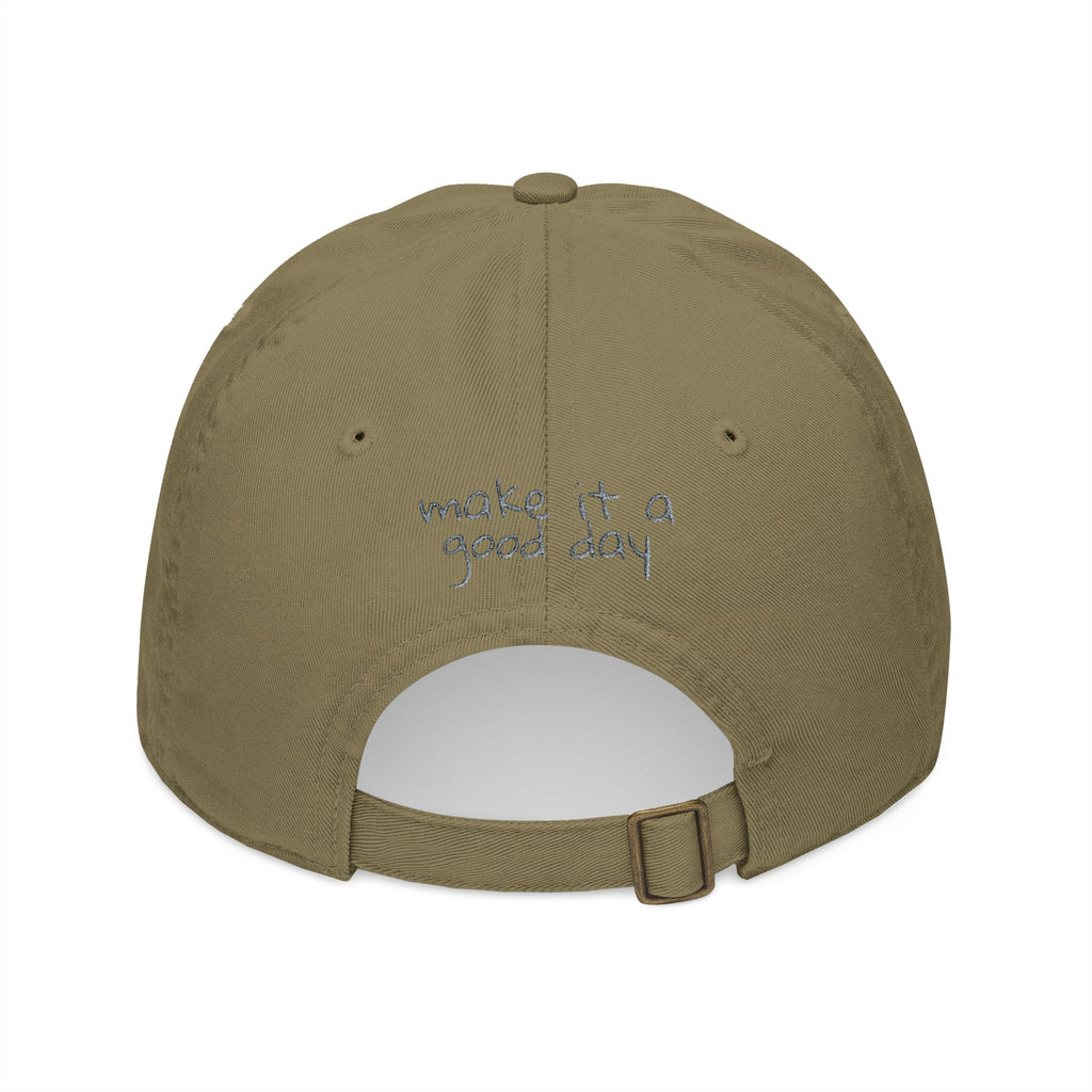 Organic Baseball Cap - 'Make It A Good Day' Embroidered