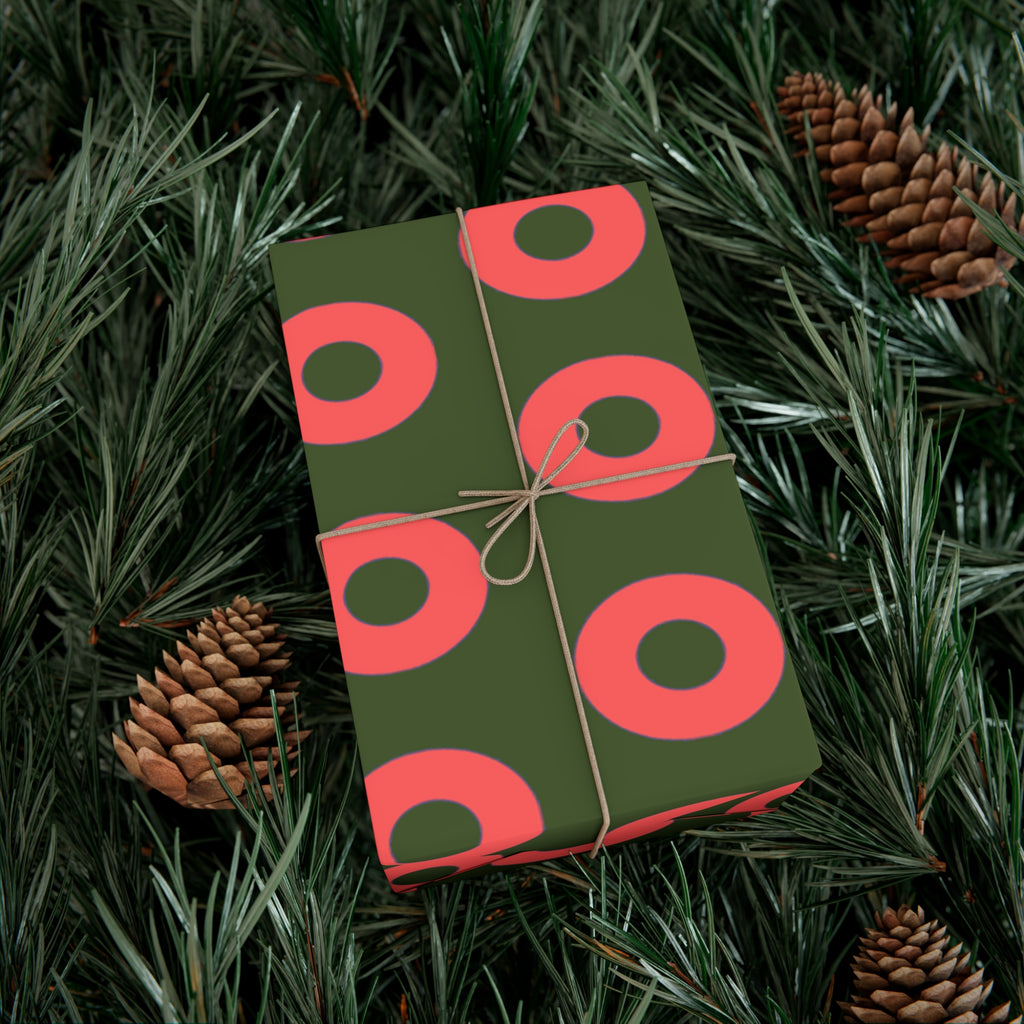 Phishy Holiday Wrapping Paper - Red and Green