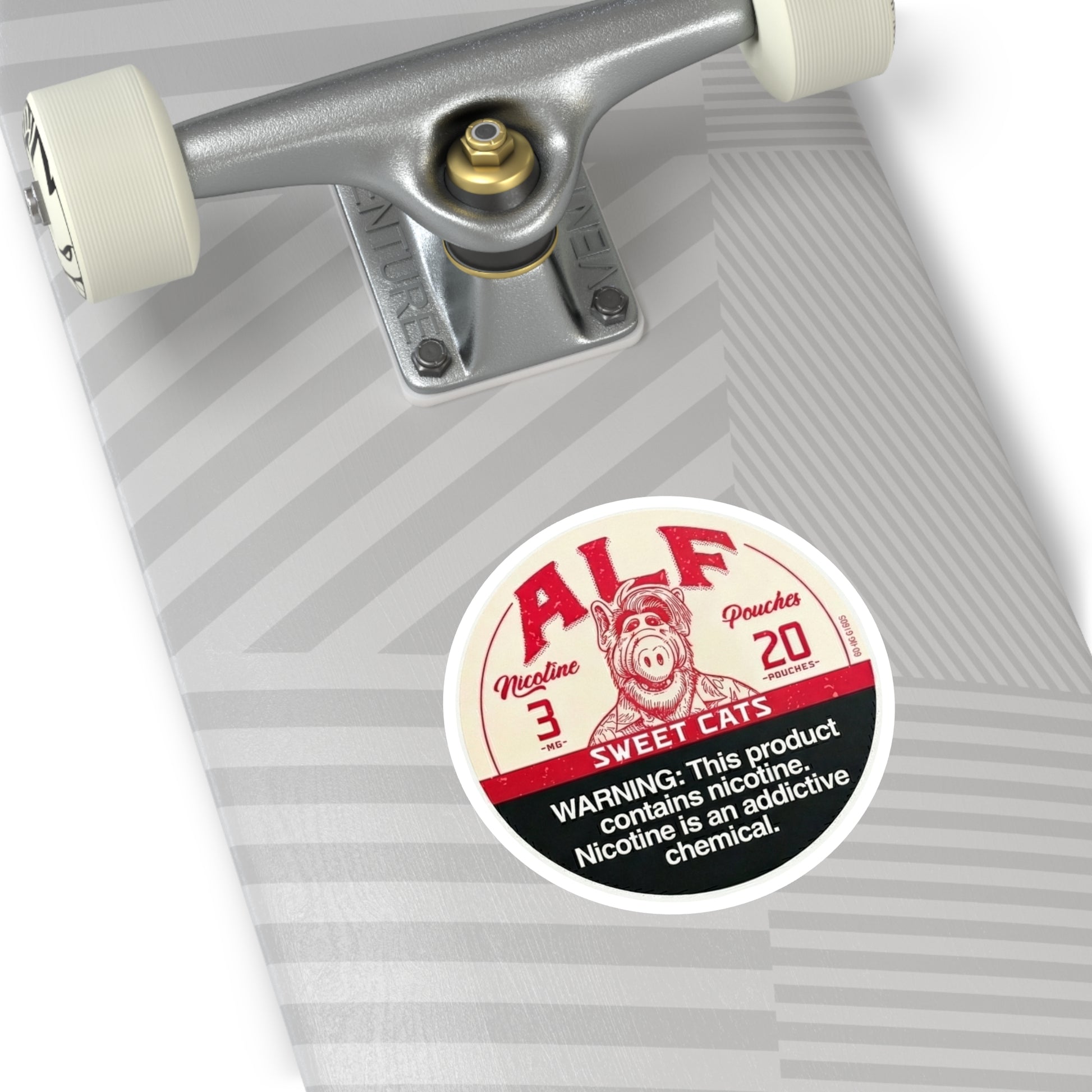 ALF Nicotine Pouches - Round Stickers, Indoor\Outdoor