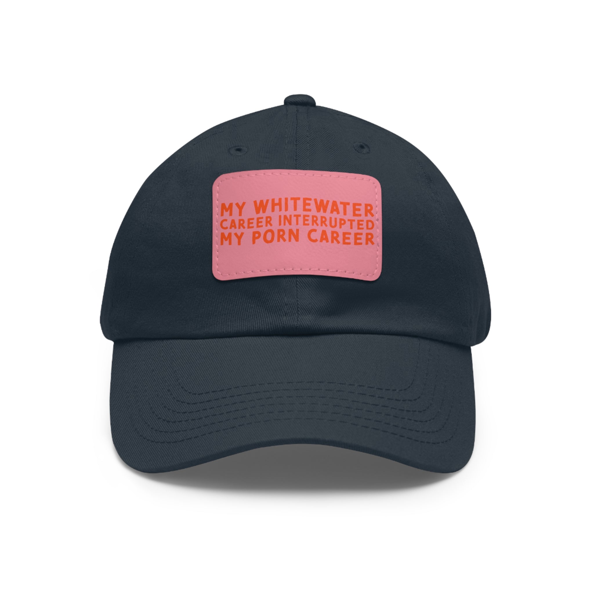 Dad Hat with Leather Patch (Rectangle) - mudfm