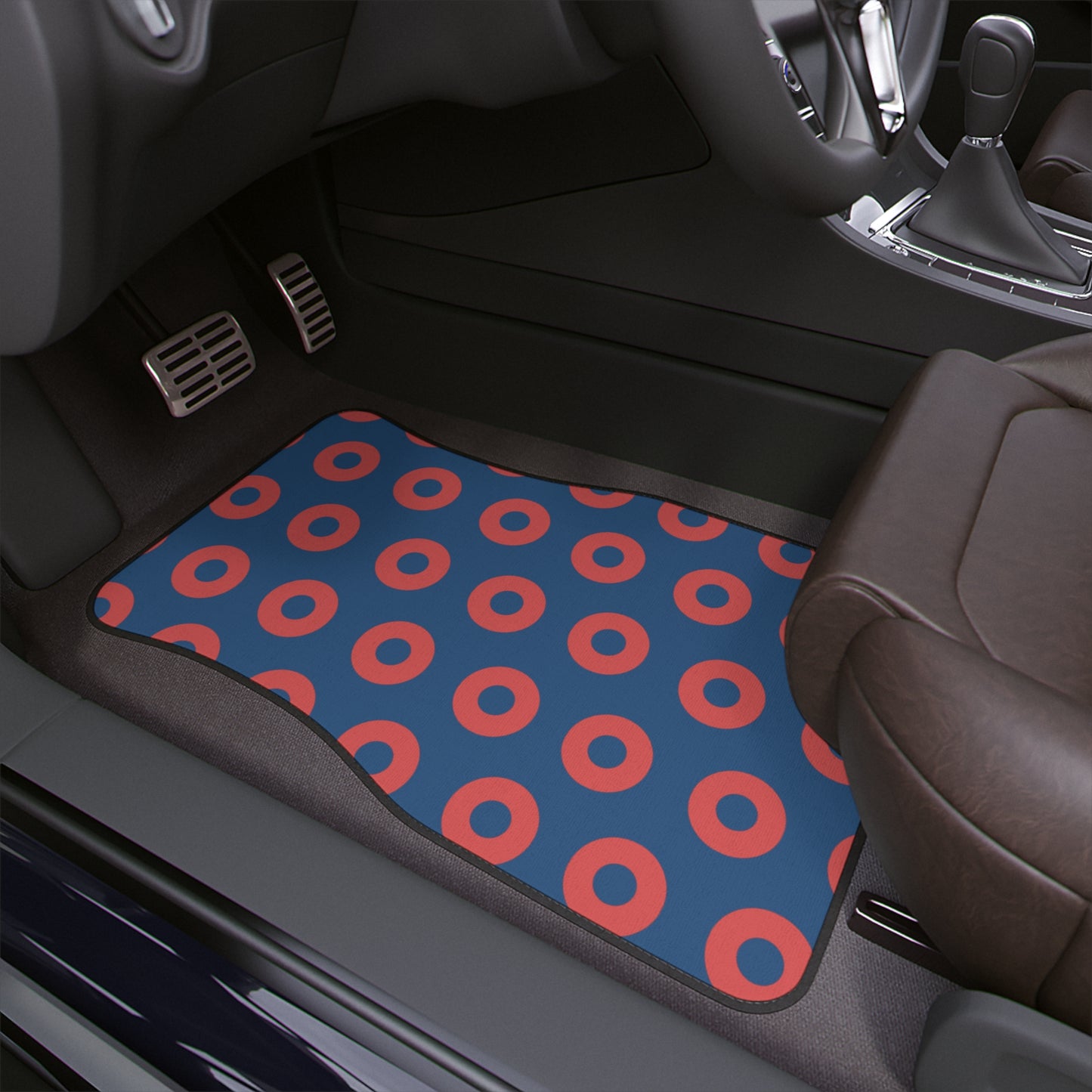 Donut Car Floor Mats - Front and Back 1 pc each