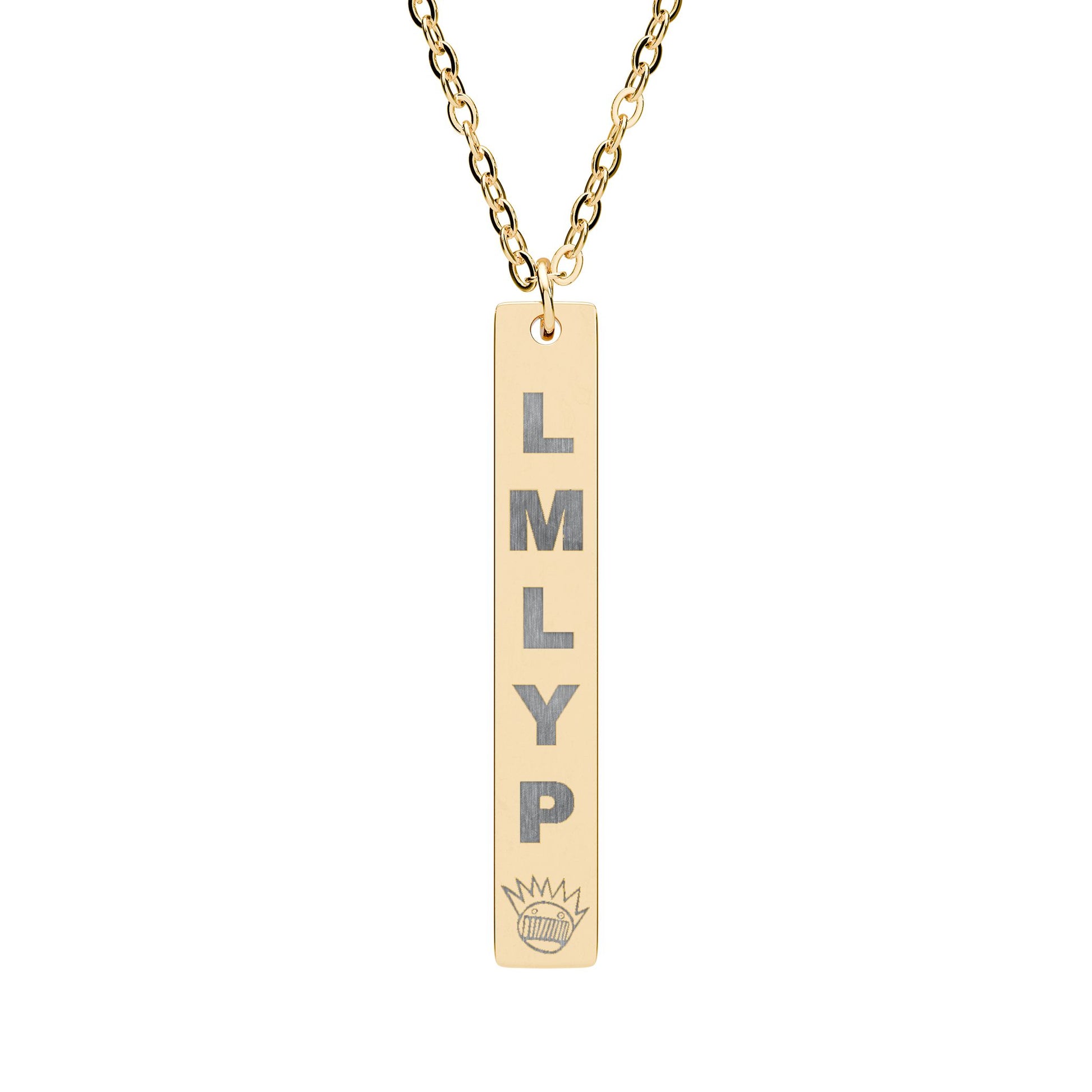 Engraved Vertical Bar Necklace — Ween - LMLYP - Boognish