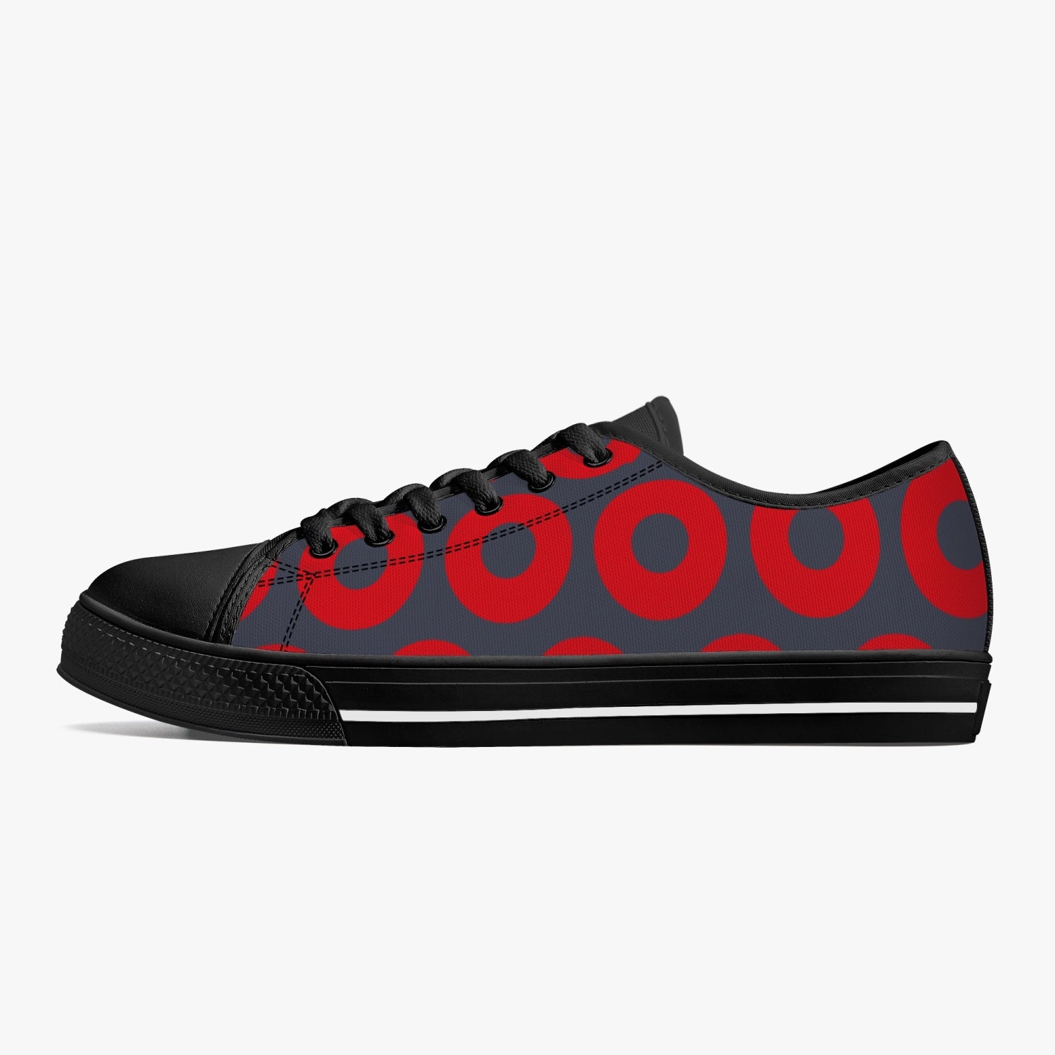 Vacuum Cleaner Classic Low-Top Canvas Shoes - White/Black - mudfm