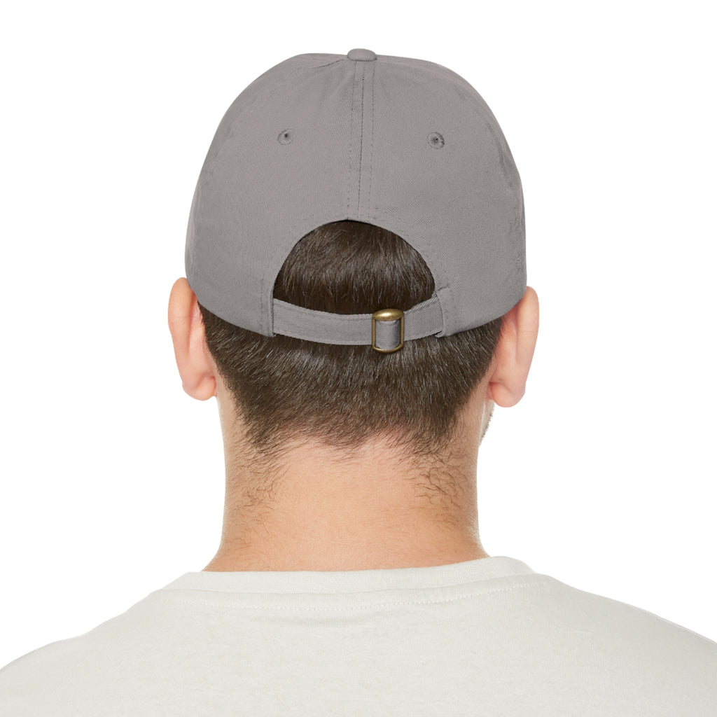 Dad Hat with Leather Patch (Rectangle) - mudfm