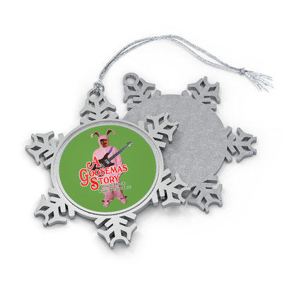 Goosemas Story - Pewter Snowflake Ornament