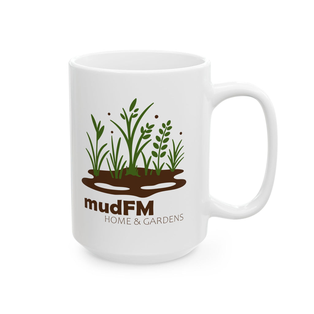 mudFM Home and Gardens - Ceramic Mug - 11oz & 15oz - Perfect Gift for Plant Lovers and Gardeners