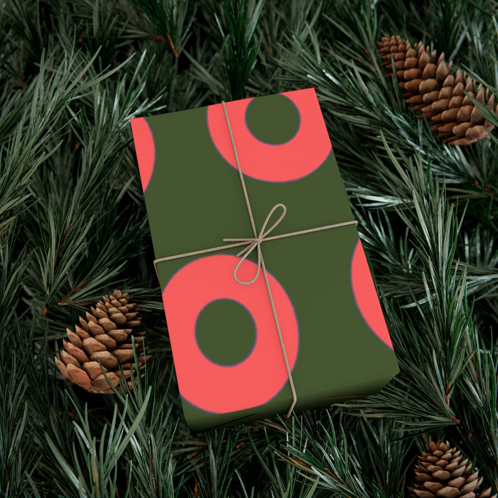 Phishy Holiday Wrapping Paper - Red and Green