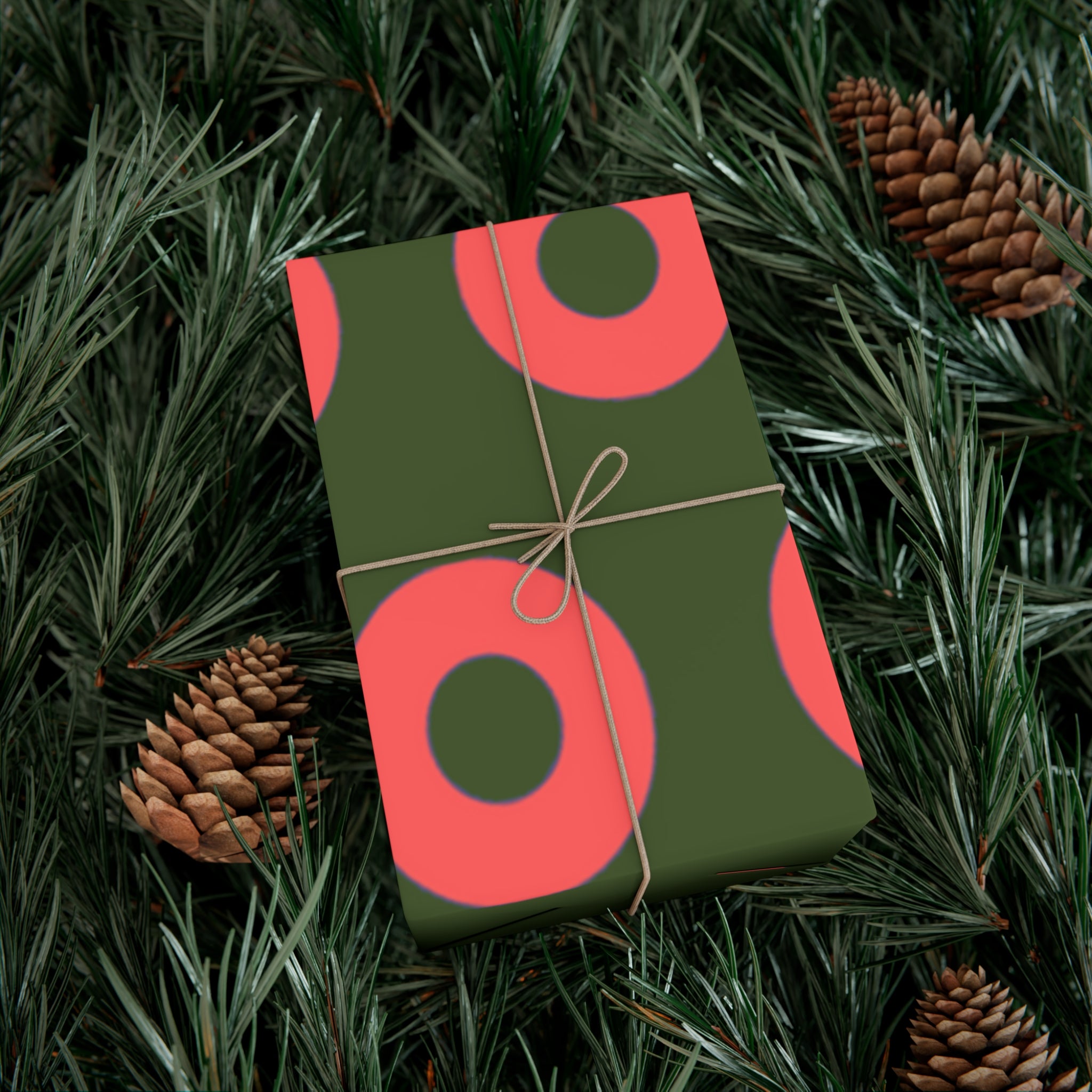 Phishy Holiday Wrapping Paper - Red and Green