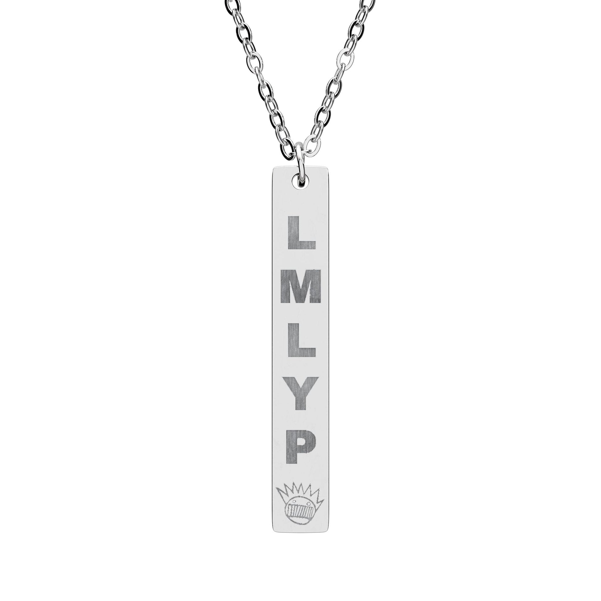 Engraved Vertical Bar Necklace — Ween - LMLYP - Boognish