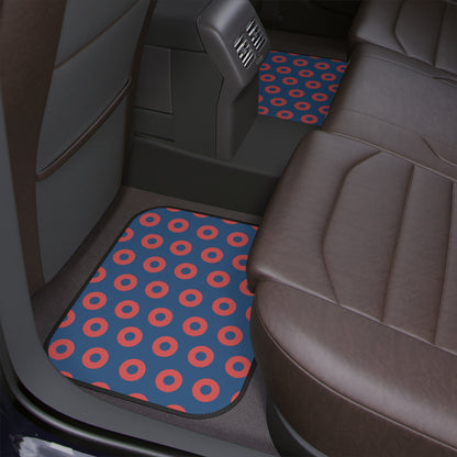 Donut Car Floor Mats - Front and Back 1 pc each