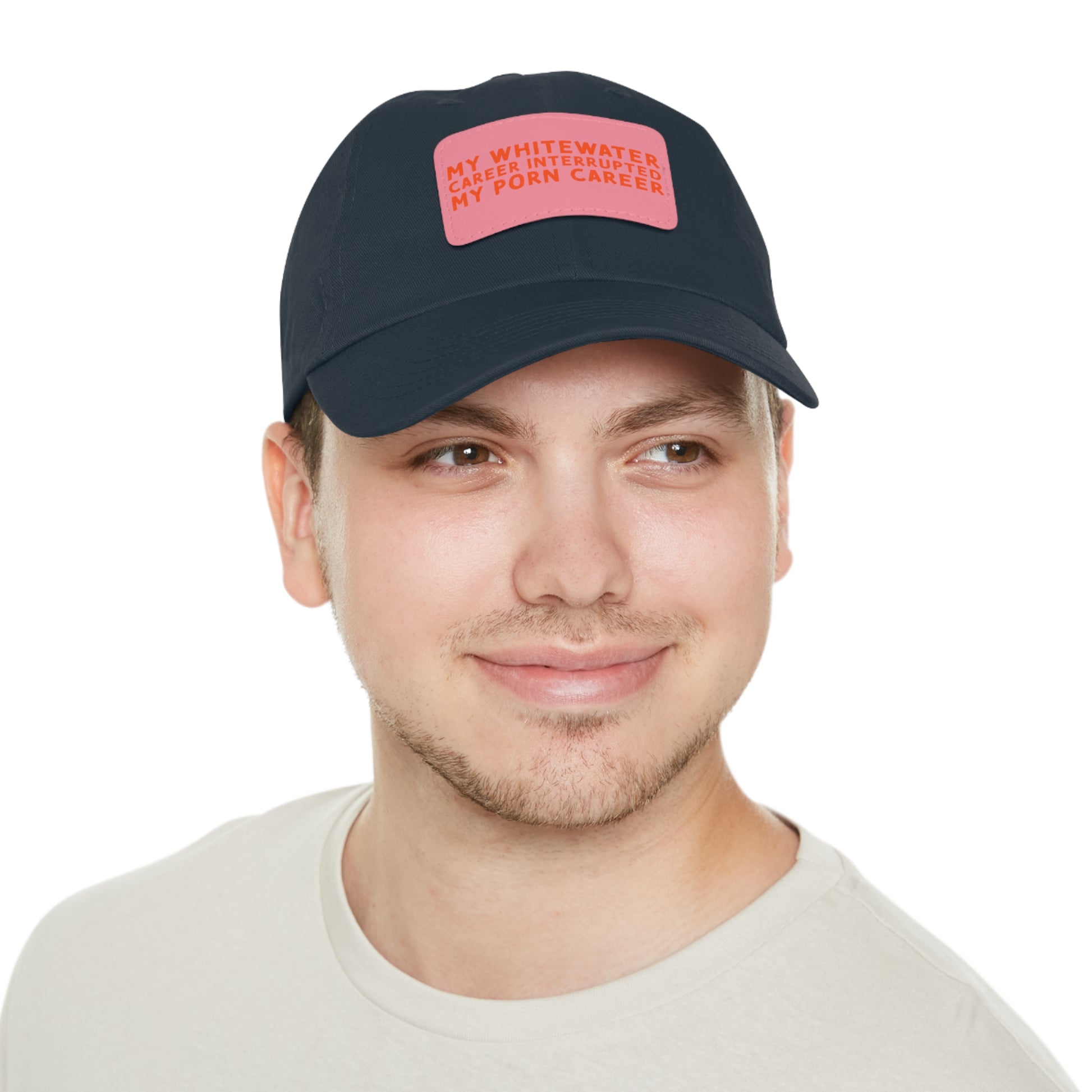 Dad Hat with Leather Patch (Rectangle) - mudfm